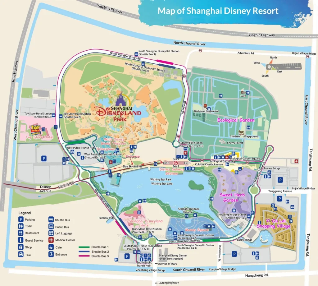 Map Disney Shanghai Resort
