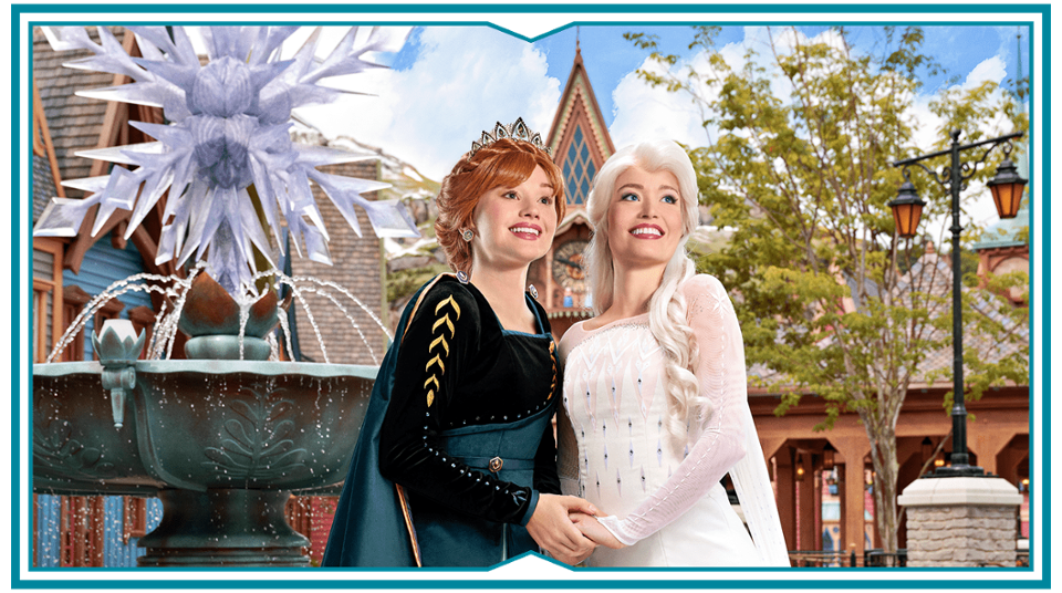 Visuel officiel Elsa et Anna – alt="Anna et Elsa Disneyland Paris 2026