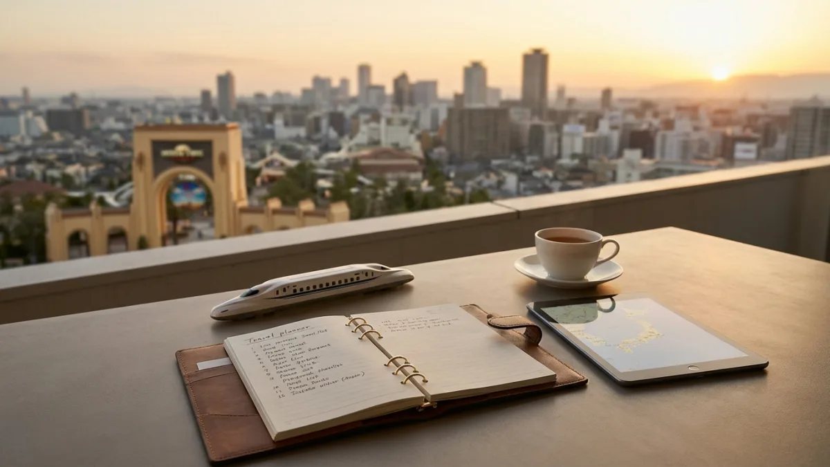 Le célèbre globe terrestre trône à l'entrée du parc d'attractions Universal Studios Japan à Osaka.